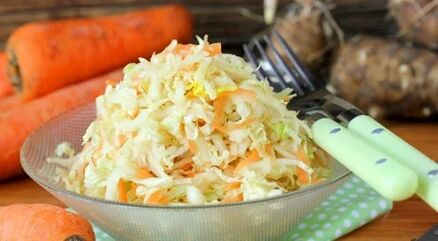 Entsalada Sauerkraut eta Jerusalem alkatxofa